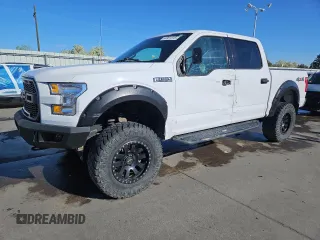 2017 Ford F-150 XL with VIN 1FTEW1EF2HKD75671, listed as a Copart auction lot 53381515 with 133,967 mi miles and Salvage Title. Bid and sale history available at carsss.com. Image 1.