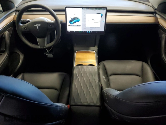 2023 Tesla Model Y Long Range z VIN 7SAYGAEE5PF672546, wystawiony jako Copart lot #42779065 z przebiegiem 27 570 mil mil oraz Nie do naprawy • Non repairable. Historia ofert i sprzedaży dostępna na DreamBid. Obrazek 8.
