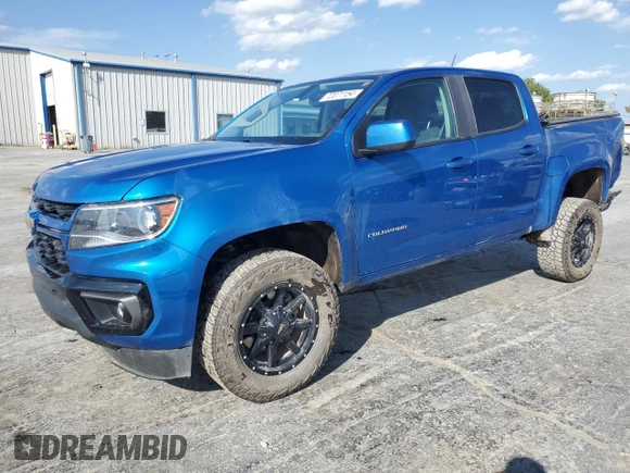 2022 Chevrolet Colorado 2WD LT with VIN 1GCGSCEA1N1297471, listed as a Copart auction lot 72071154 with 59,552 mi miles and Salvage title. Bid and sale history available at DreamBid. Image 1.