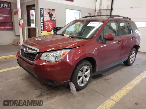 2014 Subaru Forester Premium z VIN JF2SJAEC1EH555726, wystawiony jako IAAI lot #41680381 z przebiegiem 85 528 mil mil oraz . Historia ofert i sprzedaży dostępna na DreamBid. Obrazek 2.