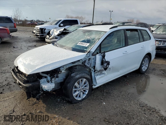 2019 Volkswagen Golf SportWagen S with VIN 3VWY57AU7KM509739, listed as a Copart auction lot 80984513 with 0 mi miles. Bid and sale history available at carsss.com. Image 1.