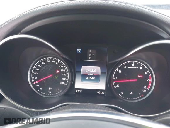 2018 Mercedes-Benz C 43 AMG with VIN 55SWF6EB2JU246197, listed as a IAAI auction lot 41347044 with 61,548 mi miles and . Bid and sale history available at carsss.com. Image 7.