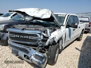 2019 Ram 1500 Tradesman with VIN 1C6RREGT0KN567512, listed as a Copart auction lot 64258584 with 105,066 mi miles and Salvage Title. Bid and sale history available at carsss.com. Image 1.