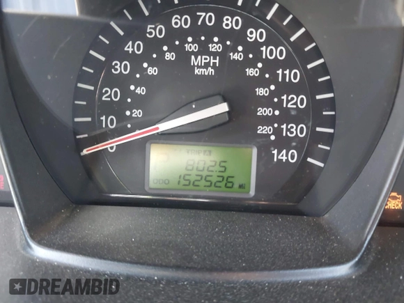 2008 Kia Spectra SX with VIN KNAFE121185508223, listed as a IAAI auction lot 42028372 with 152,526 mi miles. Bid and sale history available at carsss.com. Image 15.