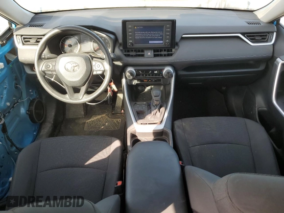 2019 Toyota RAV4 LE with VIN 2T3K1RFV6KW044628, listed as a Copart auction lot 47576745 with 21,388 mi miles and Salvage Title. Bid and sale history available at carsss.com. Image 8.