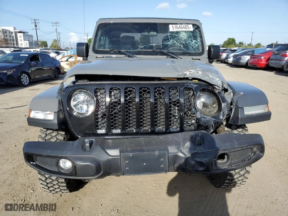 2023 Jeep Gladiator Willys with VIN 1C6HJTAG0PL561098, listed as a Copart auction lot 51646485 with 20,554 mi miles and Salvage Title. Bid and sale history available at carsss.com. Image 5.