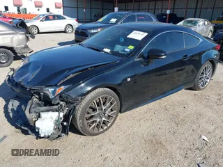 2015 Lexus RC 350 F Sport with VIN JTHHE5BC3F5004742, listed as a IAAI auction lot 42235743 with 108,388 mi miles and . Bid and sale history available at DreamBid. Image 18.