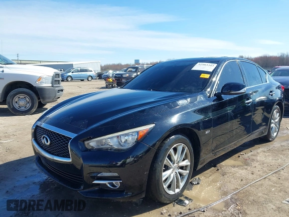 2016 Infiniti Q50 3.0t Premium with VIN JN1EV7AR0GM341921, listed as a IAAI auction lot 41983343 with 42,899 mi miles. Bid and sale history available at carsss.com. Image 2.