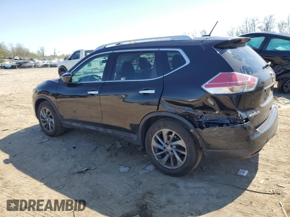 2016 Nissan Rogue SL with VIN 5N1AT2MV2GC834739, listed as a Copart auction lot 52428095 with 56,641 mi miles and Salvage Title. Bid and sale history available at DreamBid. Image 2.