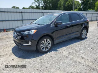 2019 Ford Edge Titanium z VIN 2FMPK3K97KBB88857, wystawiony jako Copart lot #60638805 z przebiegiem 124 068 mil mil oraz Czysty tytuł • Clean title. Historia ofert i sprzedaży dostępna na DreamBid. Obrazek 1.