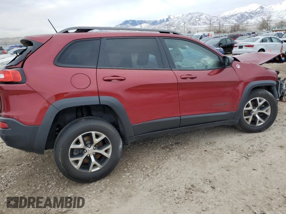 2014 Jeep Cherokee Trailhawk with VIN 1C4PJMBS6EW310871, listed as a Copart auction lot 49439665 with 0 mi miles and Salvage Title. Bid and sale history available at carsss.com. Image 3.