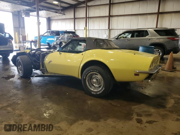 1968 Chevrolet Corvette с VIN 194678S402455, выставлен на аукционе Copart как лот 60892755 с пробегом 70 881 миль миль и Списание • Salvage title. История ставок и продаж доступна на DreamBid. Изображение 2.