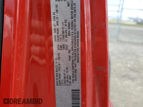 2022 Jeep Wrangler Unlimited Sport S with VIN 1C4HJXDG2NW133492, listed as a Copart auction lot 68730984 with Not provided miles and Clean title. Bid and sale history available at DreamBid. Image 12.