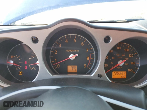2007 Nissan 350Z with VIN JN1BZ34D07M504633, listed as a Copart auction lot 79049024 with 135,364 mi miles and Salvage Title. Bid and sale history available at DreamBid. Image 9.