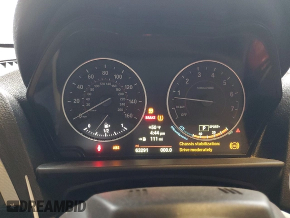 2016 BMW 2 Series M235i with VIN WBA1M1C53GV394156, listed as a Copart auction lot 43553255 with 63,291 mi miles and Salvage Title. Bid and sale history available at carsss.com. Image 9.