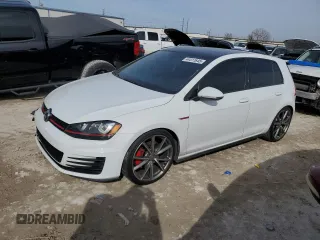 2016 Volkswagen Golf GTI S with VIN 3VW5T7AU0GM017313, listed as a Copart auction lot 44411645 with 100,574 mi miles and Salvage Title. Bid and sale history available at carsss.com. Image 1.