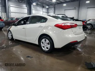 2014 Kia Forte LX with VIN KNAFK4A60E5153516, listed as a Copart auction lot 88521645 with 0 mi miles and Non Repairable. Bid and sale history available at carsss.com. Image 2.