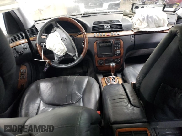 2002 Mercedes-Benz S-Class 5.0L with VIN WDBNG75J22A291981, listed as a Copart auction lot 83035044 with 0 mi miles and Salvage Title. Bid and sale history available at carsss.com. Image 8.