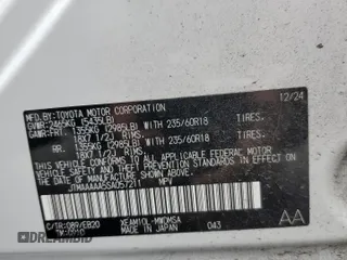 2025 Toyota bZ4X XLE z VIN JTMAAAAA5SA057211, wystawiony jako Copart lot #54581965 z przebiegiem 11 787 mil mil oraz Szkoda całkowita • Salvage title. Historia ofert i sprzedaży dostępna na DreamBid. Obrazek 13.