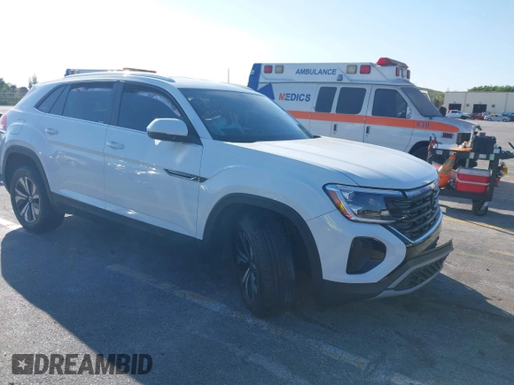2024 Volkswagen Atlas SE with VIN 1V2DE2CA0RC204892, listed as a IAAI auction lot 41705913 with 12,337 mi miles and . Bid and sale history available at DreamBid. Image 1.