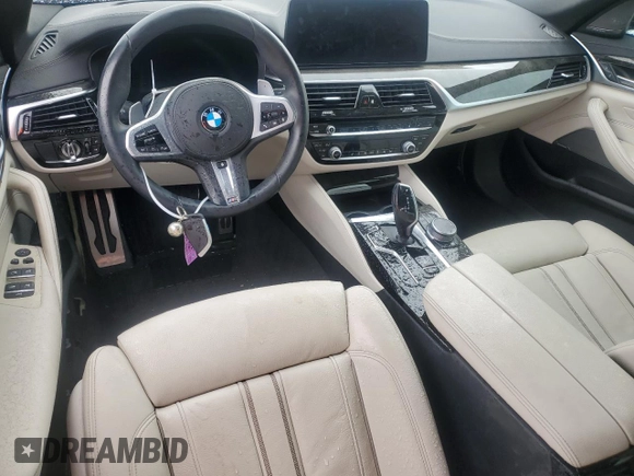 2022 BMW 5 Series M550i xDrive with VIN WBA13BK02NCH84353, listed as a Copart auction lot 46836204 with Not provided miles and Salvage title. Bid and sale history available at DreamBid. Image 8.