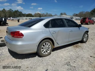 2013 Volkswagen Passat S w/Appearance with VIN 1VWAH7A33DC094262, listed as a Copart auction lot 49804995 with 268,129 mi miles and Salvage Title. Bid and sale history available at carsss.com. Image 3.