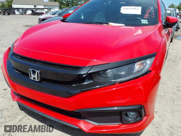 2020 Honda Civic Sedan Sport with VIN 2HGFC2F89LH550311, listed as a IAAI auction lot 41641862 with 100,175 mi miles. Bid and sale history available at carsss.com. Image 18.