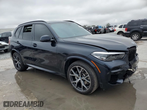 2023 BMW X5 sDrive40i with VIN 5UXCR4C07P9R26891, listed as a Copart auction lot 46105455 with 3,843 mi miles and Salvage Title. Bid and sale history available at carsss.com. Image 4.
