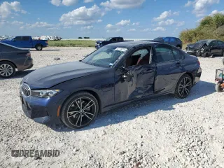 2024 BMW 3 Series 330e with VIN 3MW39FF01R8E69367, listed as a Copart auction lot 67118224 with 1,051 mi miles and Salvage Title. Bid and sale history available at carsss.com. Image 1.