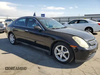 2004 Infiniti G35 w/Leather with VIN JNKCV51E44M111170, listed as a Copart auction lot 72081224 with 219,844 mi miles and Salvage Title. Bid and sale history available at DreamBid. Image 4.