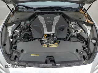 2018 Infiniti Q50 Red Sport 400 with VIN JN1FV7AP7JM461483, listed as a Copart auction lot 49177425 with 115,605 mi miles and Salvage title. Bid and sale history available at DreamBid. Image 11.