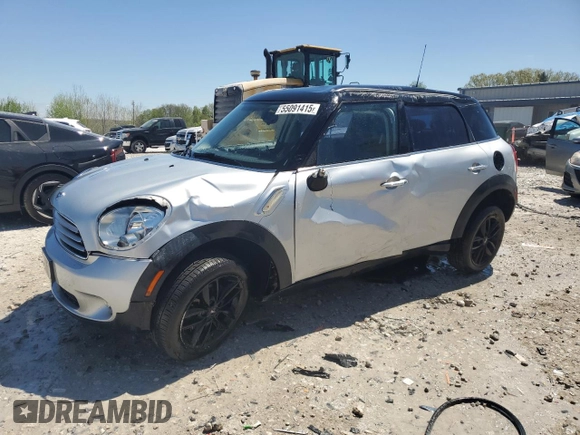 2014 MINI Countryman with VIN WMWZB3C53EWR38893, listed as a Copart auction lot 55091415 with 61,815 mi miles and Non Repairable. Bid and sale history available at DreamBid. Image 1.