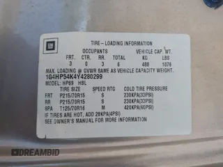 2000 Buick LeSabre Custom с VIN 1G4HP54K4Y4280299, выставлен на аукционе IAAI как лот 42012105 с пробегом Не указан миль и . История ставок и продаж доступна на DreamBid. Изображение 9.
