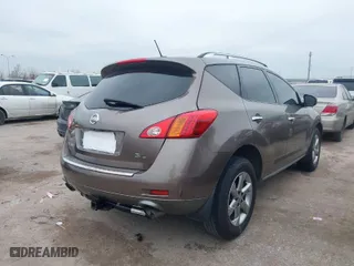 2009 Nissan Murano S with VIN JN8AZ18U79W100389, listed as a IAAI auction lot 41324706 with 207,086 mi miles. Bid and sale history available at carsss.com. Image 4.