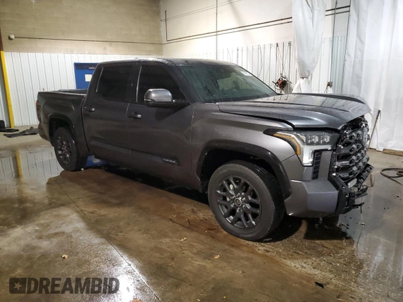 2022 Toyota Tundra Platinum with VIN 5TFNA5DB0NX019500, listed as a Copart auction lot 78663374 with 26,405 mi miles and Salvage title. Bid and sale history available at DreamBid. Image 4.