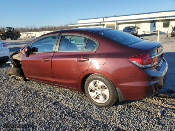 2013 Honda Civic Sdn LX with VIN 2HGFB2F59DH588406, listed as a Copart auction lot 85868884 with 124,929 mi miles and Salvage Title. Bid and sale history available at carsss.com. Image 2.
