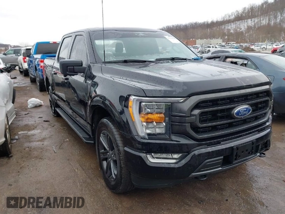 2023 Ford F-150 XL with VIN 1FTFW1E81PFD03857, listed as a IAAI auction lot 41338585 with 9,195 mi miles. Bid and sale history available at carsss.com. Image 1.