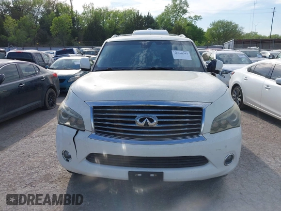 2012 Infiniti QX56 8-passenger with VIN JN8AZ2NC3C9317218, listed as a IAAI auction lot 42068393 with 221,820 mi miles. Bid and sale history available at carsss.com. Image 12.