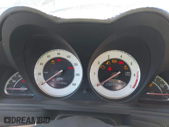 2011 Mercedes-Benz SL 550 with VIN WDBSK7BA0BF161710, listed as a IAAI auction lot 41687889 with 60,719 mi miles and . Bid and sale history available at DreamBid. Image 7.
