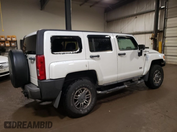 2007 Hummer H3 SUV with VIN 5GTDN13E078156947, listed as a Copart auction lot 53862914 with 166,532 mi miles and Salvage Title. Bid and sale history available at carsss.com. Image 3.
