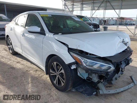 2021 Nissan Sentra SV with VIN 3N1AB8CV4MY220650, listed as a IAAI auction lot 41383290 with 87,547 mi miles and . Bid and sale history available at DreamBid. Image 1.
