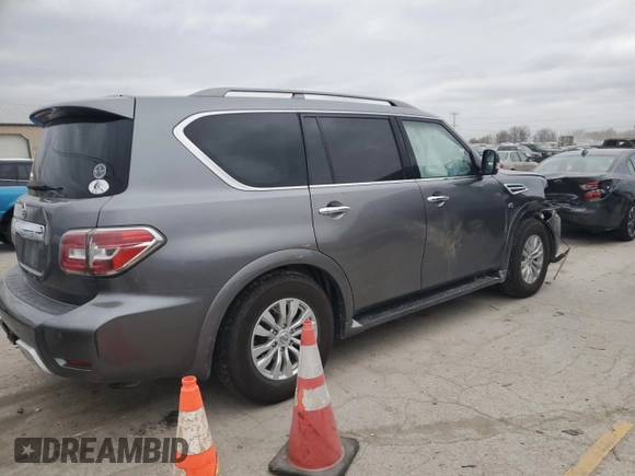 2018 Nissan Armada SV with VIN JN8AY2NC5J9553241, listed as a Copart auction lot 81719714 with 123,570 mi miles and Salvage Title. Bid and sale history available at carsss.com. Image 3.