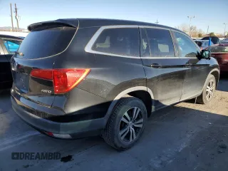 2017 Honda Pilot EX-L with VIN 5FNYF6H53HB047086, listed as a Copart auction lot 46615165 with 114,663 mi miles and Salvage Title. Bid and sale history available at carsss.com. Image 3.