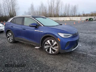 2021 Volkswagen ID.4 Pro S z VIN WVGKMPE27MP058308, wystawiony jako Copart lot #49283695 z przebiegiem Nie podano mil oraz Szkoda całkowita • Salvage title. Historia ofert i sprzedaży dostępna na DreamBid. Obrazek 4.