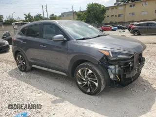 2021 Hyundai Tucson Ultimate with VIN KM8J33AL6MU318821, listed as a Copart auction lot 49673825 with 36,110 mi miles and Salvage title. Bid and sale history available at DreamBid. Image 4.