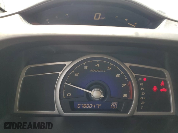 2010 Honda Civic LX with VIN 2HGFA1F54AH326835, listed as a Copart auction lot 55992885 with 78,004 mi miles and Salvage Title. Bid and sale history available at DreamBid. Image 9.