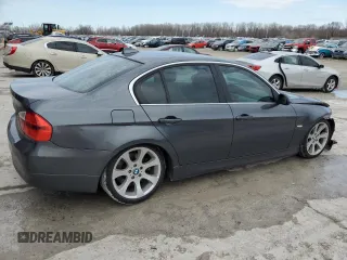 2006 BMW 3 Series 330i with VIN WBAVB33566PS06929, listed as a Copart auction lot 46789425 with 232,843 mi miles and Salvage title. Bid and sale history available at DreamBid. Image 3.