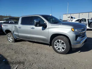 2024 Chevrolet Silverado 1500 LTZ with VIN 1GCUDGE84RZ239587, listed as a Copart auction lot 50035885 with 7,469 mi miles and Salvage Title. Bid and sale history available at DreamBid. Image 4.