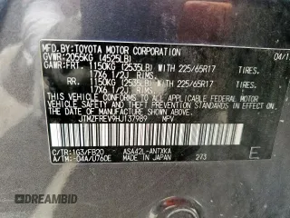 2017 Toyota RAV4 LE z VIN JTMZFREV9HJ137989, wystawiony jako Copart lot #60158975 z przebiegiem 75 840 mil mil oraz Szkoda całkowita • Salvage title. Historia ofert i sprzedaży dostępna na DreamBid. Obrazek 13.