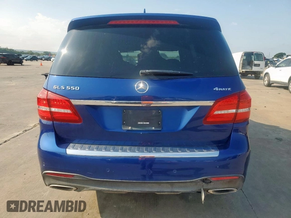 2018 Mercedes-Benz GLS 550 with VIN 4JGDF7DE6JB113256, listed as a Copart auction lot 59043595 with 114,008 mi miles and Clean title. Bid and sale history available at DreamBid. Image 6.